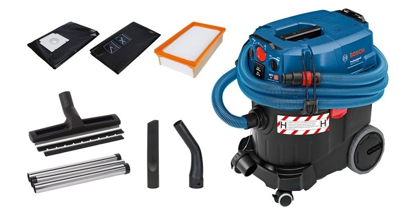 Priemyselný vysávač Bosch Professional GAS 35 H AFC je určený na suché aj mokré vysávanie