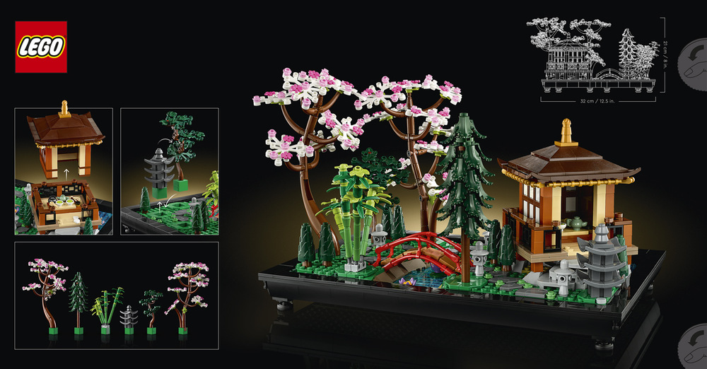 Stavebnica LEGO® Icons 10315 Tichá zahrada Vystavte si pôsobivú japonskú záhradu doma, v pracovni alebo v kancelárii