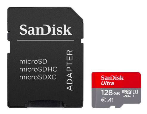 Pamäťová karta SANDISK Micro SDXC Ultra 128GB (140R) A1 Class 10 UHS-I + SD adaptér Pamäťová karta SANDISK Micro SDXC Ultra 128GB (140R) A1 Class 10 UHS-I + SD adaptér