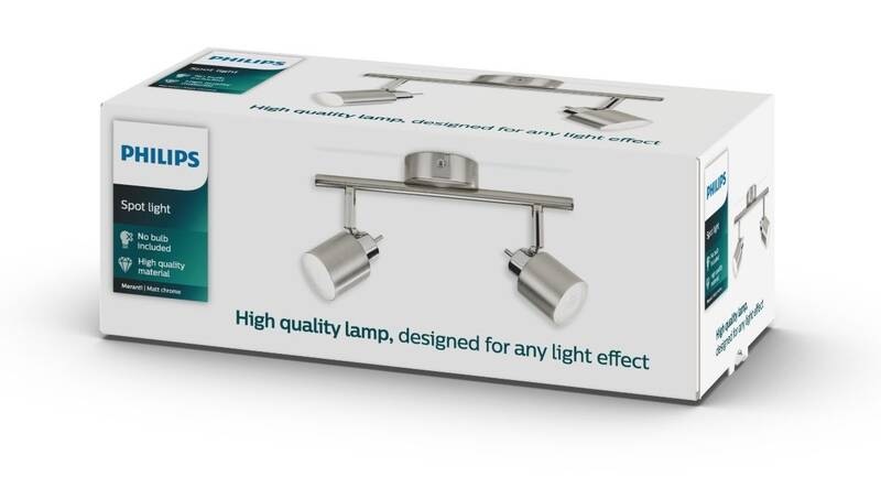 Bodové svietidlo Philips Meranti, 2xGU10 chróm