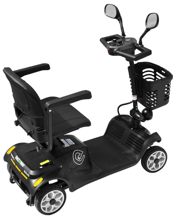 Elektrický štvorkolesový vozík RACCEWAY® SOLID, čierny