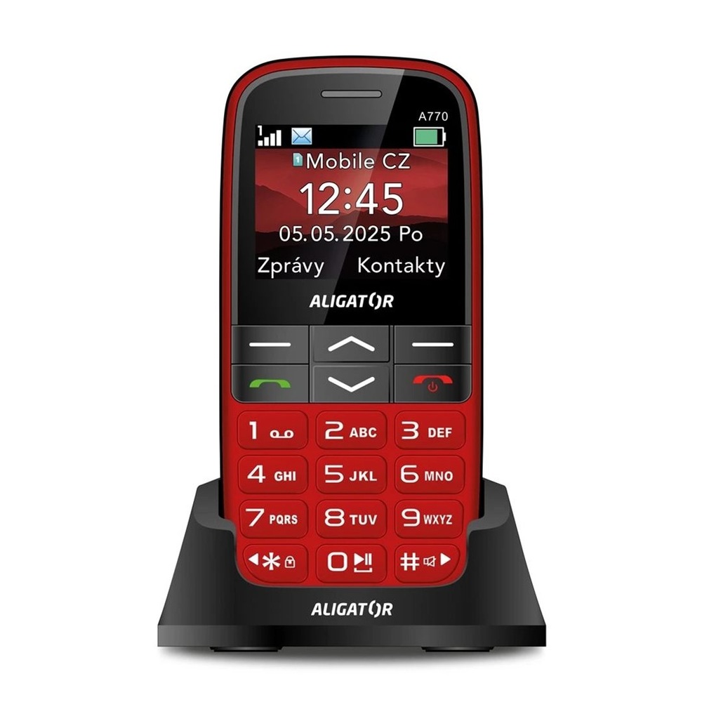 Mobilný telefón Aligator A770 Senior červený Mobilný telefón Aligator A770 Senior červený