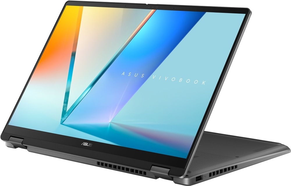 Asus Vivobook 14 Flip v režime stojanu pre pohodlné sledovanie obsahu a prezentácií