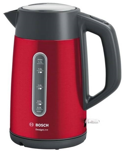 Rýchlovarná kanvica Bosch DesignLine TWK4P434 čierna/červená