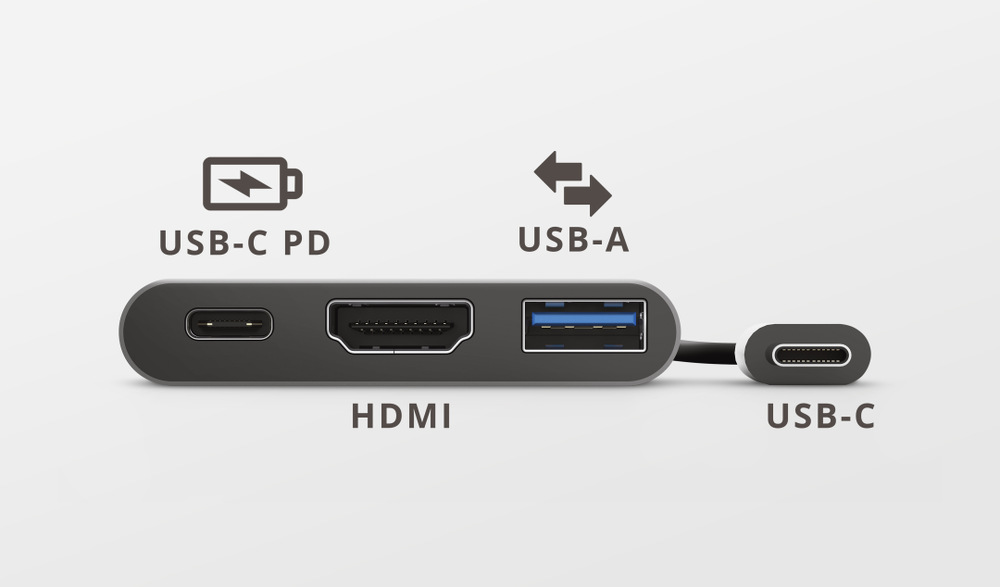 USB Hub Trust Dalyx 3v1 USB-C/USB, HDMI, USB-C PD 100W sivý USB Hub Trust Dalyx 3v1 USB-C/USB, HDMI, USB-C PD 100W sivý