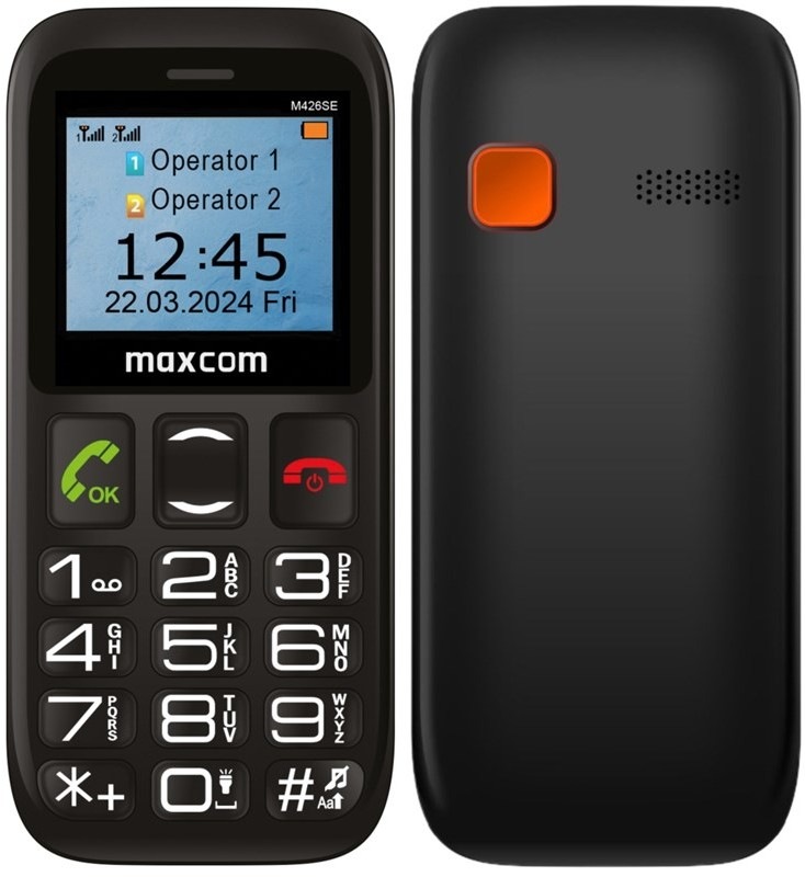Mobilný telefón MaxCom Comfort MM426 SE - čierny