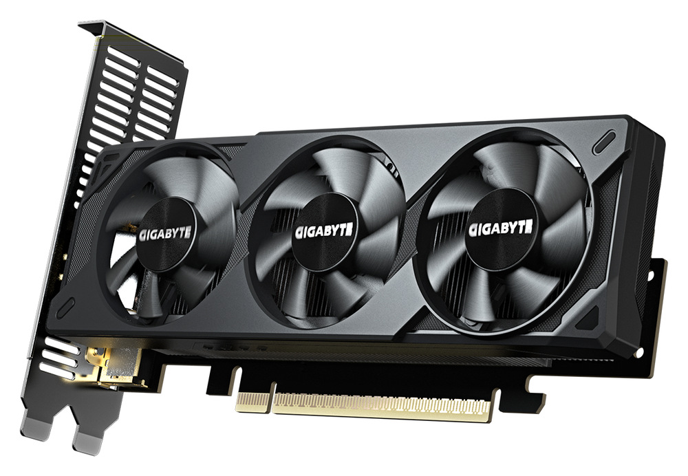 Grafická karta GIGABYTE GeForce RTX 5060 OC Low Profile 8G Kompaktná grafická karta GIGABYTE GeForce RTX 5060 OC Low Profile 8G s trojitým chladením