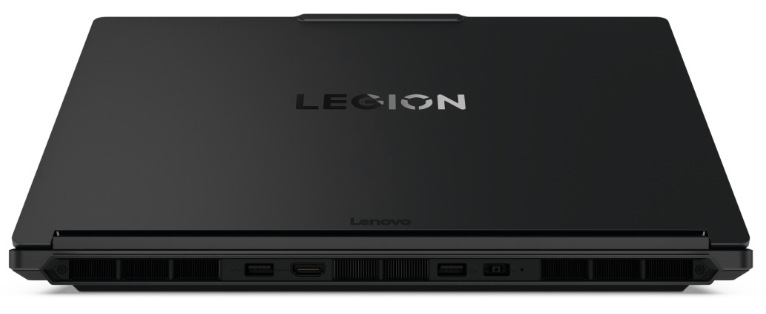 Notebook Lenovo Legion 5 15AHP11 + Xbox Game Pass Premium na 2 mesiace zadarmo čierny Zadná strana Lenovo Legion 5 15AHP11 s logom Legion, ventilačnými otvormi a konektormi