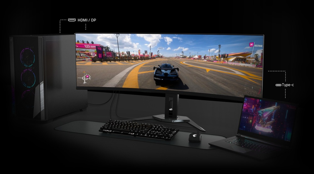 Herný monitor GIGABYTE AORUS CO49DQ čierny Gigabyte AORUS CO49DQ