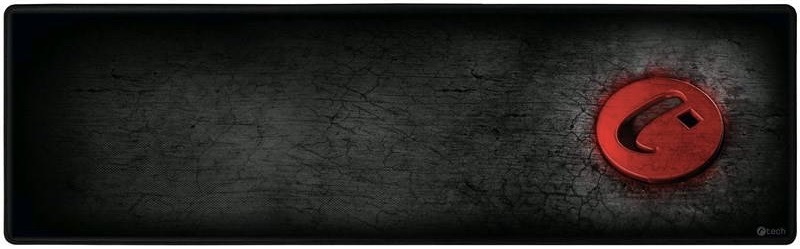Podložka pod klávesnicu a myš C-Tech GMP-02XL, gamming, 90×27 cm čierna/červená