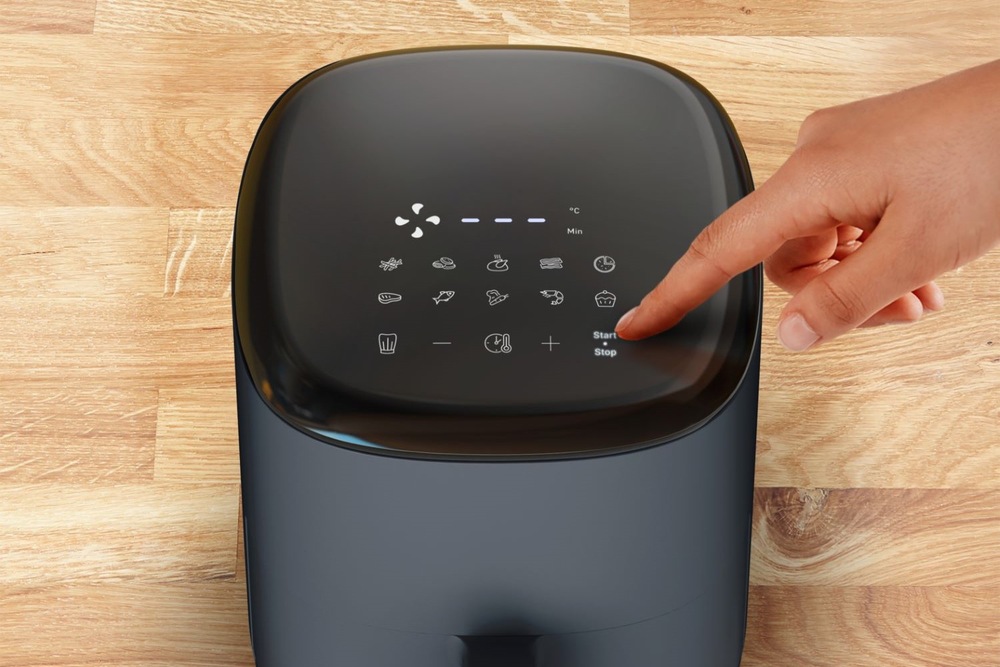 Fritéza teplovzdušná Tefal EY145B10 Easy Fry Compact sivá Fritéza teplovzdušná Tefal EY145B10 Easy Fry Compact sivá