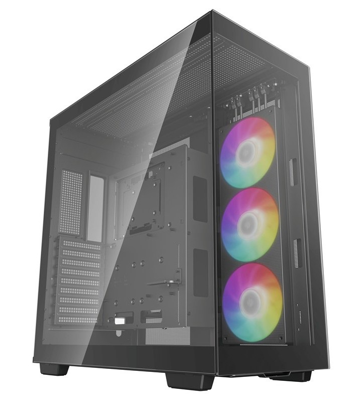 PC skriňa DeepCool CH780 ARGB, čierna farba.
