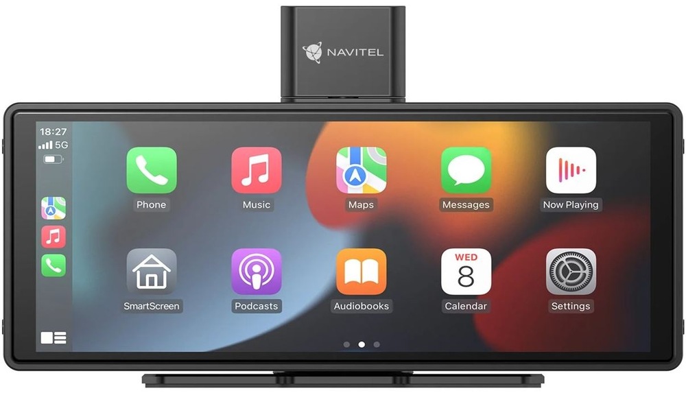 Displej do auta NAVITEL DS1020 DVR čierny Displej do auta NAVITEL DS1020 DVR s obrazovkou rozhrania Apple CarPlay a vysunutým držiakom