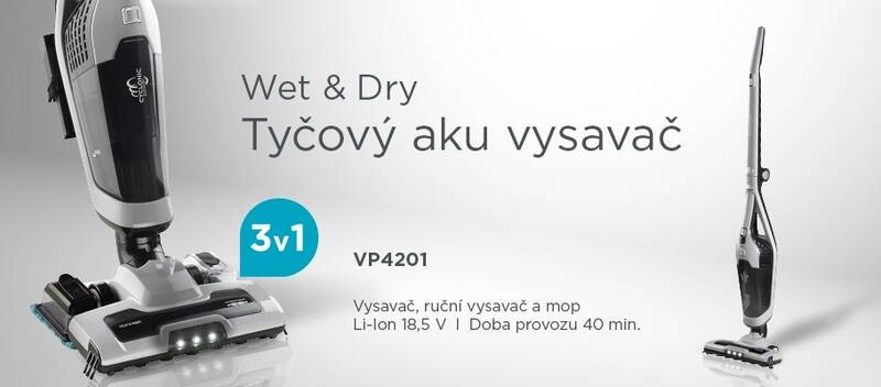 Tyčový vysávač Concept VP4201 Wet and Dry 3v1 Tyčový vysávač Concept VP4201 Wet and Dry 3v1