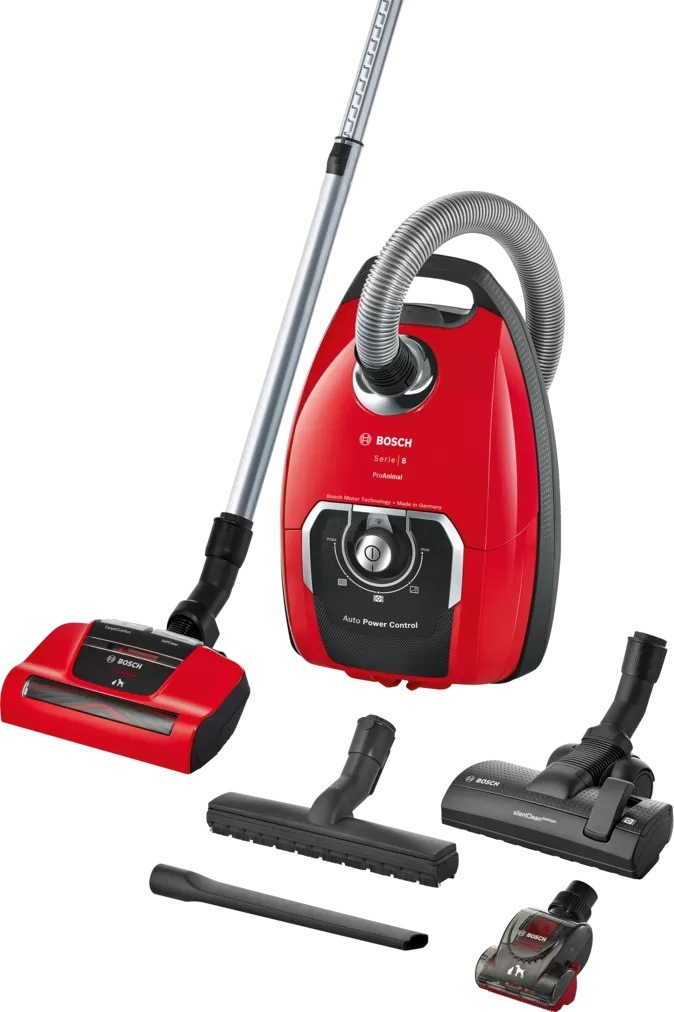 Podlahový vysávač Bosch BGB8PET1 červený