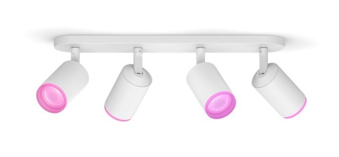 Bodové svietidlo Philips Hue Fugato White and Color Ambiance 4 Spot biele