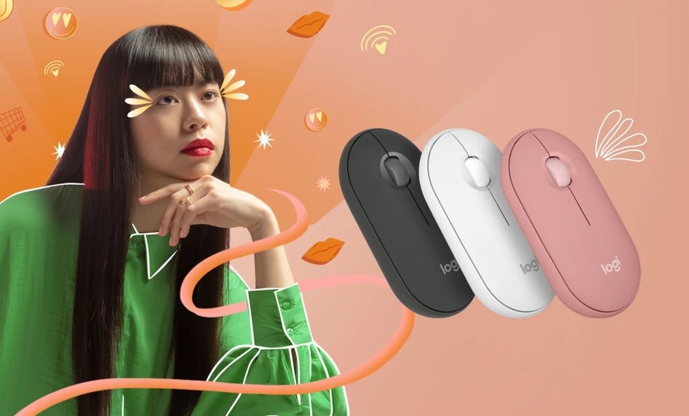 Myš Logitech Pebble 2 M350s biela
