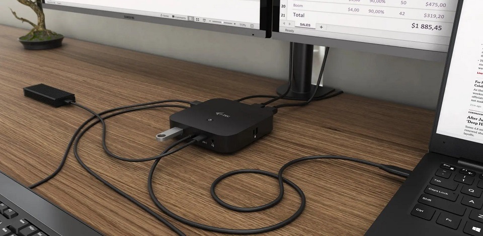 Dokovacia stanica i-tec USB-C Dual Display, PD100 W + Universal Charger 100W čierna Dokovacia stanica i-tec USB-C Dual Display, PD100 W + Universal Charger 100W čierna