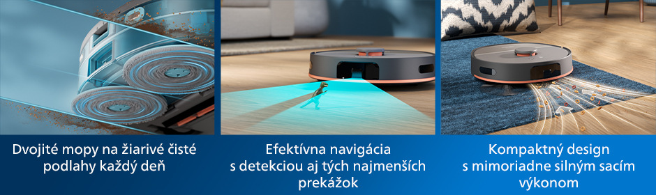 Robotický vysávač Philips 5000 Series XU5000/10 sivý Robotický vysávač Philips 5000 Series XU5000/10 sivý