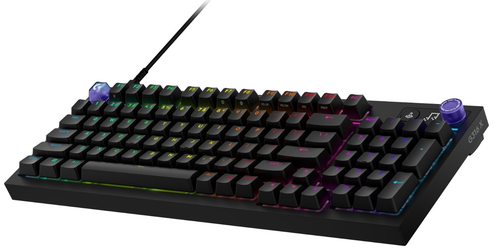 Klávesnica Logitech G316 X 98, US INT'L layout čierna Kompaktná herná klávesnica Logitech G316 X 98 s RGB podsvietením