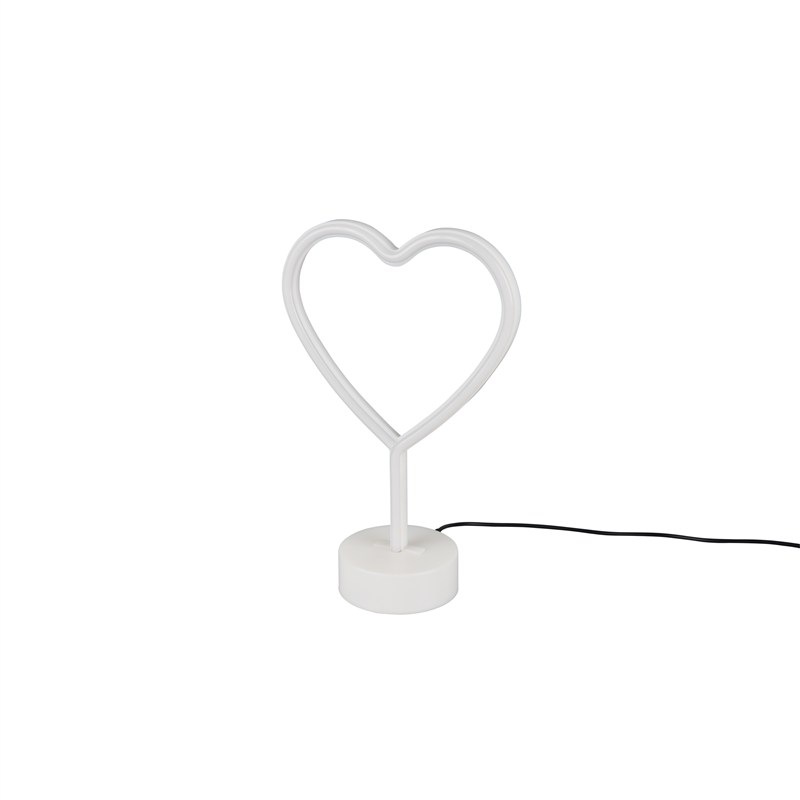 Stolná lampička Reality HEART Table lamp biela