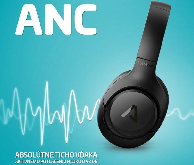 Slúchadlá LAMAX BeatComfort1, ANC čierna