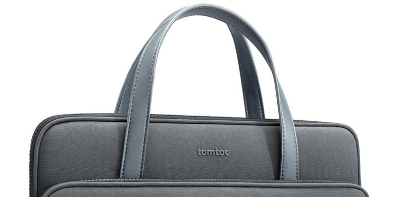 Brašna na notebook tomtoc Premium Briefcase na 14" MacBook Pro (2021) sivá Taška na notebook tomtoc Premium Briefcase na 14" MacBook Pro (2021) - šedá