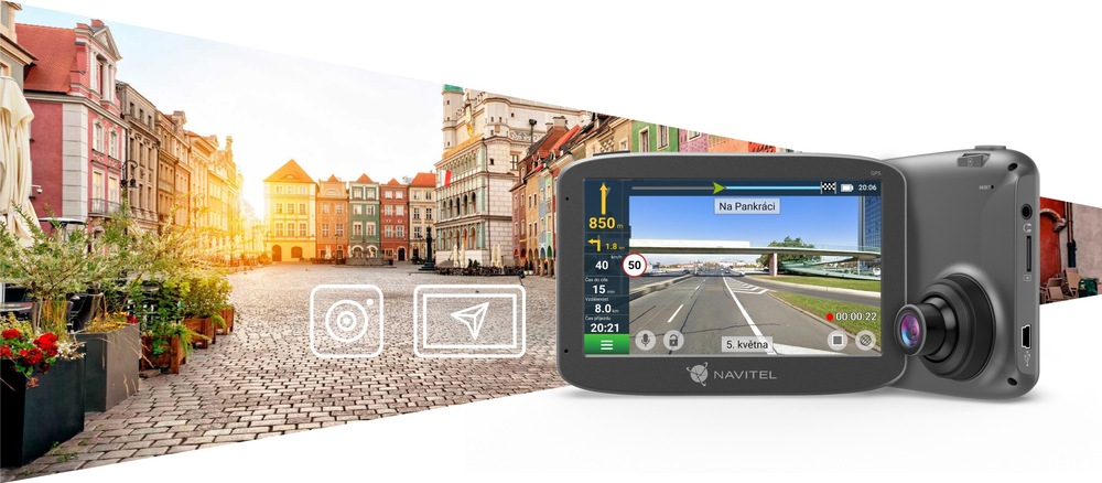 Navigačný systém GPS NAVITEL RE 5 DUAL, s kamerou čierna GPS Navitel RE 5 Dual