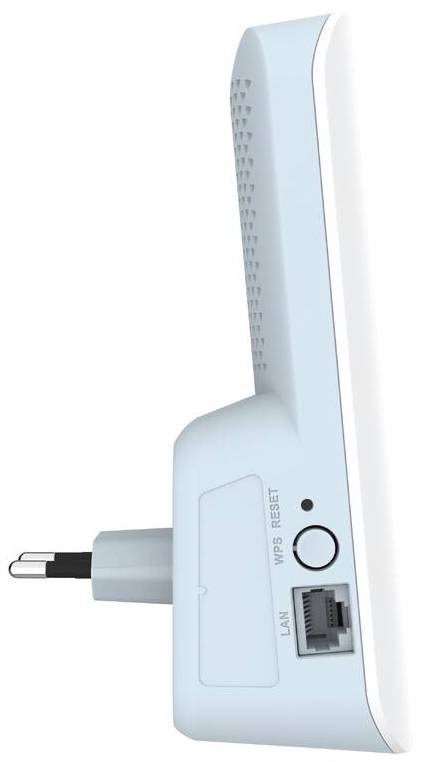 Wi-Fi extender D-Link E30/E Wi-Fi 6 AX3000 Mesh biely Zadná strana Wi-Fi extendera D-Link E30/E s ventilačným dizajnom a integrovaným napájaním do zásuvky