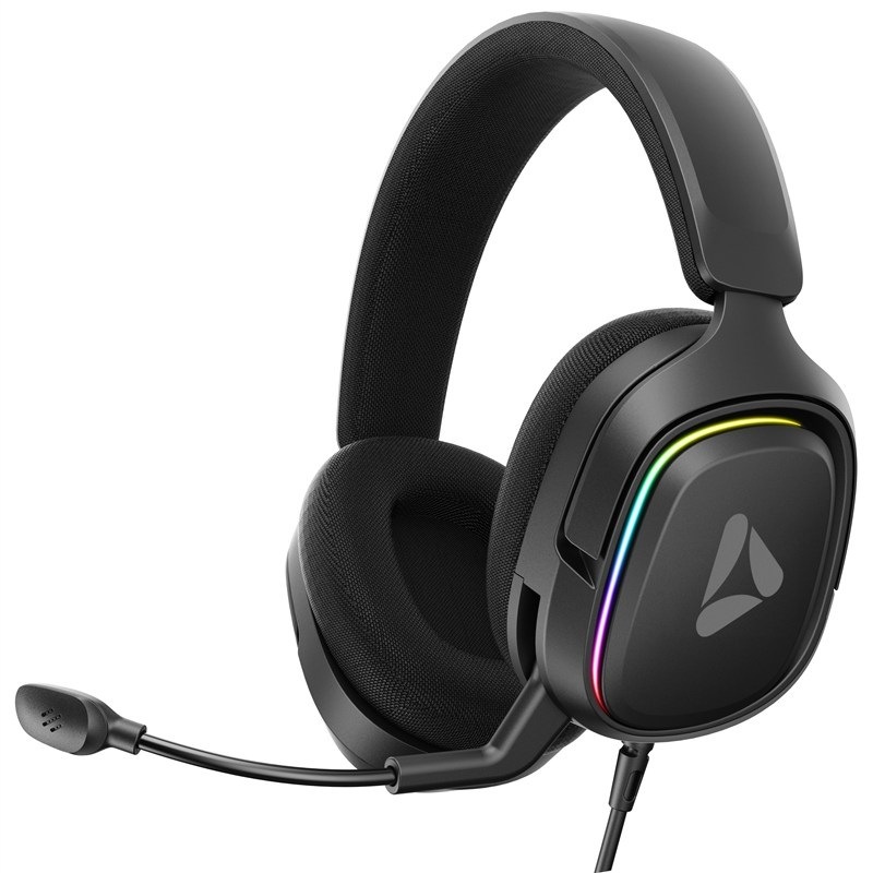 Headset DISPEL GH520B čierny Čierne herné slúchadlá Dispel s polohovateľným mikrofónom a RGB podsvietením