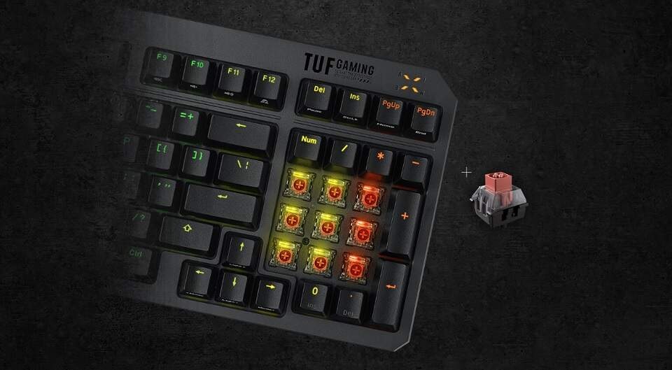 Klávesnica Asus TUF Gaming K3 GEN II - CZ/SK layout čierna Klávesnica Asus TUF Gaming K3 GEN II - CZ/SK layout čierna