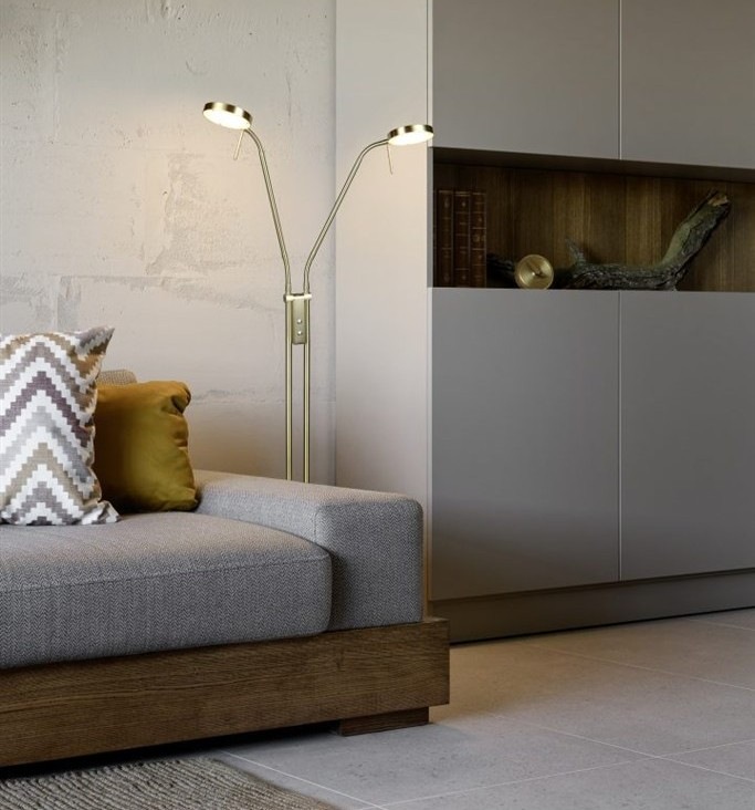 Stojacia lampa TRIO 423310208 MONZA obsahuje 2 nezávislé svetelné zdroje