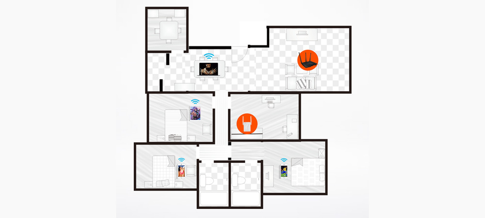 Wi-Fi extender Tenda A18 biely