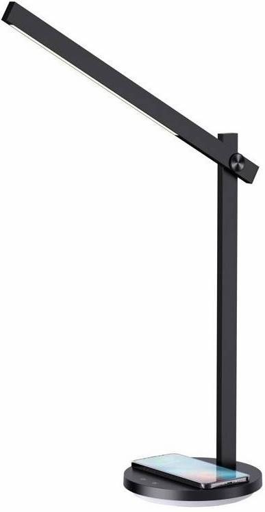Stolná lampička IMMAX LED BEAM, Qi nabíjanie 18W čierna
