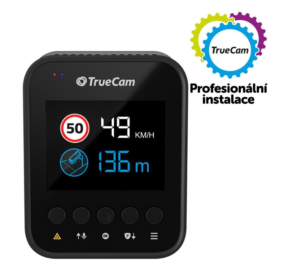 Autokamera TrueCam H25 GPS 4K (s hlásením radarov) čierna