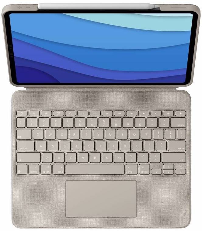 Puzdro na tablet Logitech Combo Touch na Apple iPad Pro 12.9" (5. gen.) US béžové Puzdro na tablet Logitech Combo Touch na Apple iPad Pro 12.9" (5. gen.) US béžové