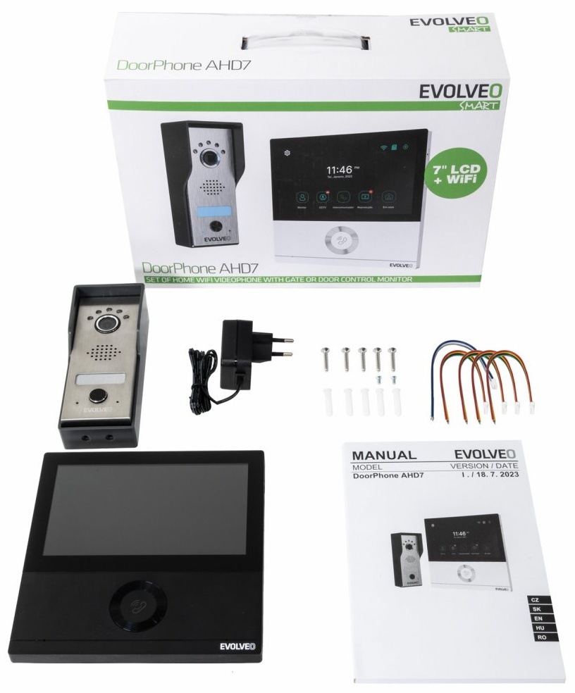 Dverný videotelefón Evolveo DoorPhone AHD7 čierny EVODPAHD7B_03