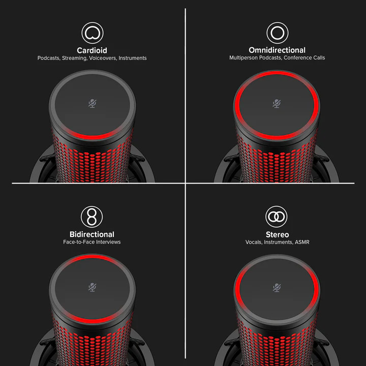 HyperX QuadCast 2, čierna
