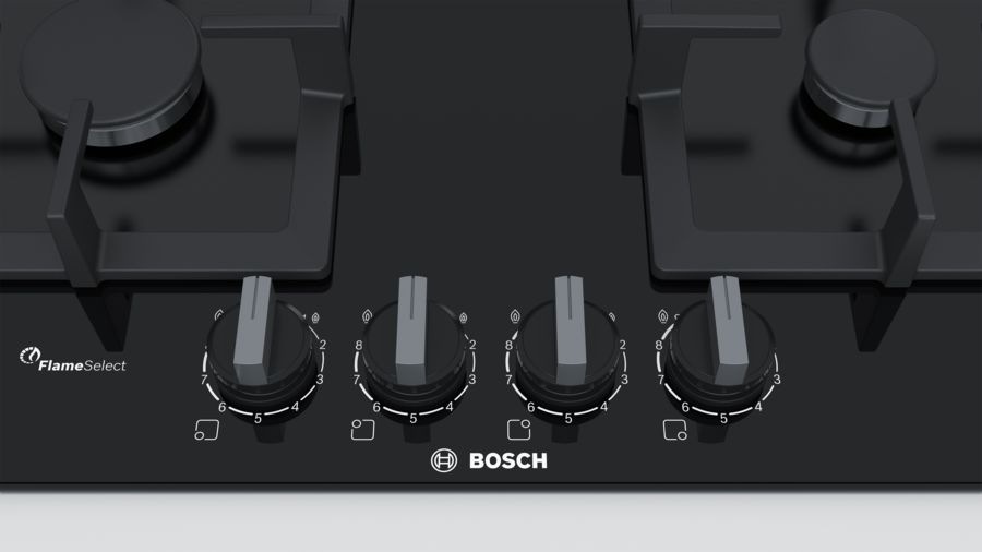 Plynová varná platňa Bosch Serie 6 PPP6A6B20 čierna Snadná údržba
