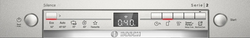Umývačka riadu Bosch Serie 2 SPS2HKI02E nerez Displej umývačky Bosch SPS2HKI02E