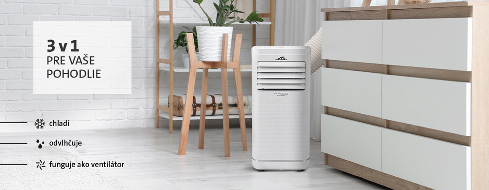Mobilná klimatizácia ETA Smart 2578 90000 2,1 kW biela
