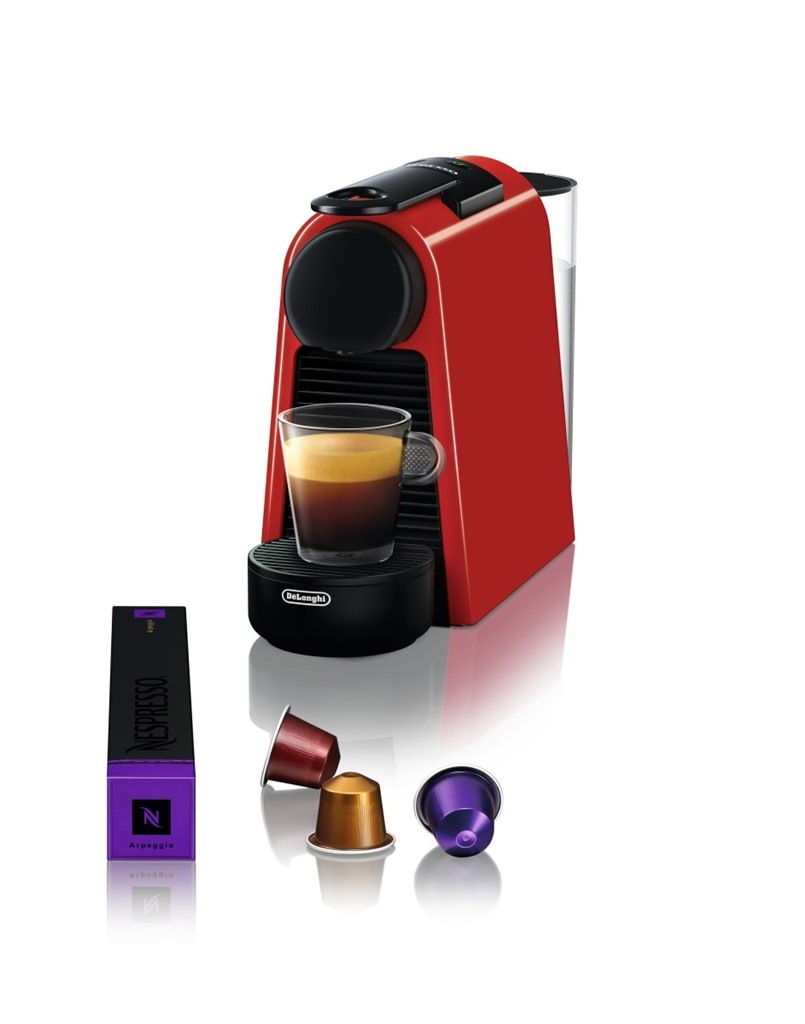 Kapsulový kávovar De'Longhi Nespresso Essenza Mini EN85.R červený Kapsulový kávovar De'Longhi Nespresso Essenza Mini EN85.R červený