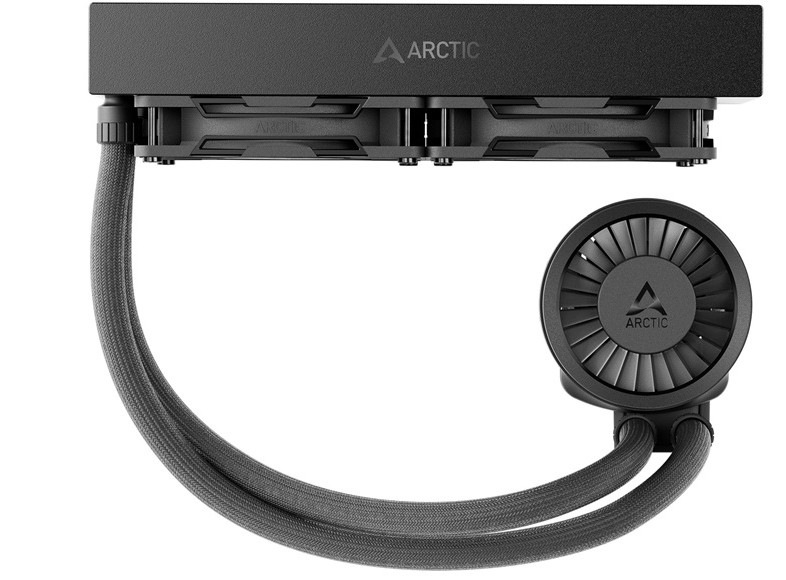 Vodný chladič Arctic Cooling Liquid Freezer III Pro 240 čierny Detail obrázku chladiča.