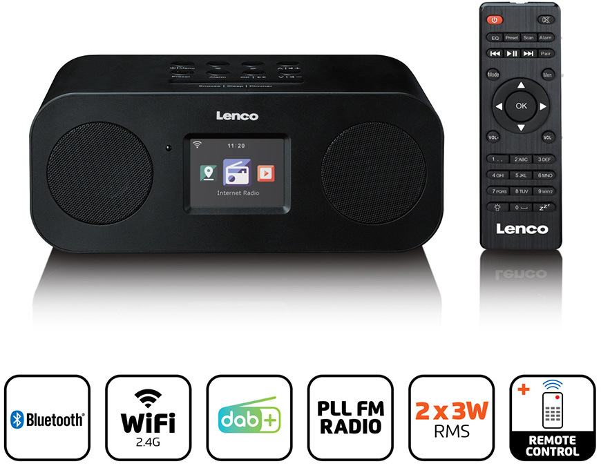 Internetový rádioprijímač s DAB+ Lenco DIR-121BK čierny Internetové rádio s DAB+ Lenco DIR-121BK, čierne