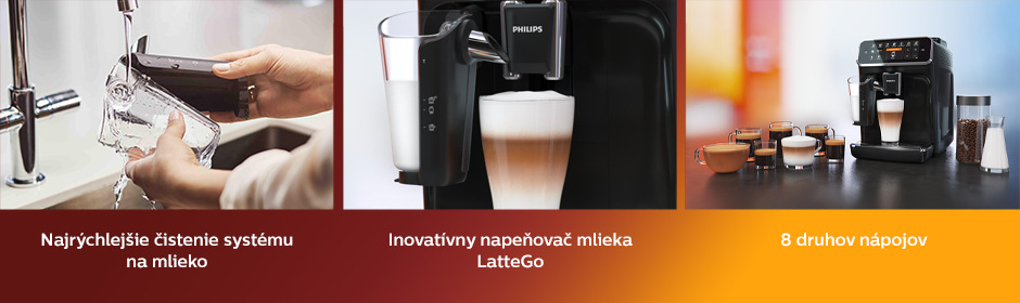 Espresso Philips Series 4300 LatteGo EP4341/50 čierne