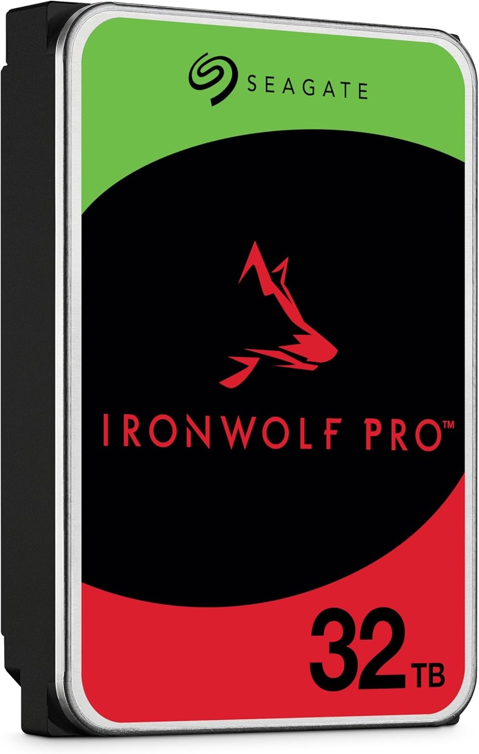 Pevný disk Seagate IronWolf Pro 32TB v šedej farbe.