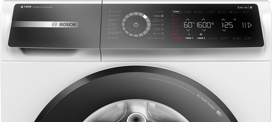 Priblížený displej práčky Bosch WGB256A0CS