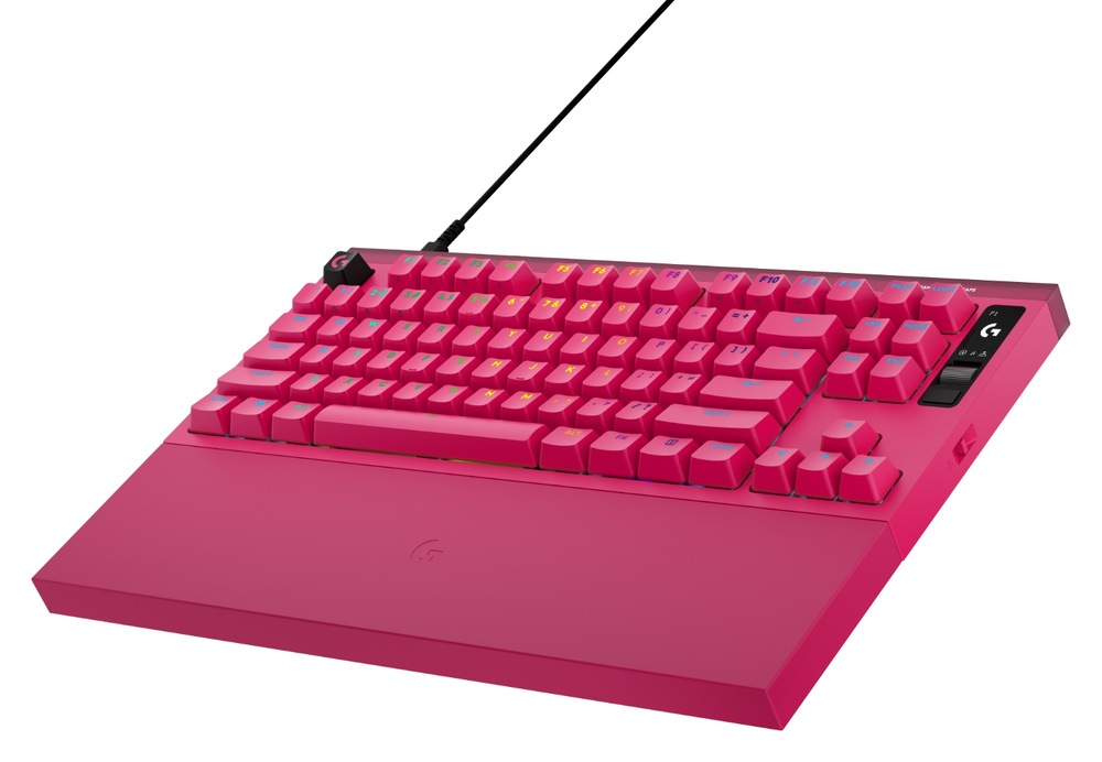 Klávesnica Logitech PRO X2 Rapid s opierkou zápästia a RGB podsvietením
