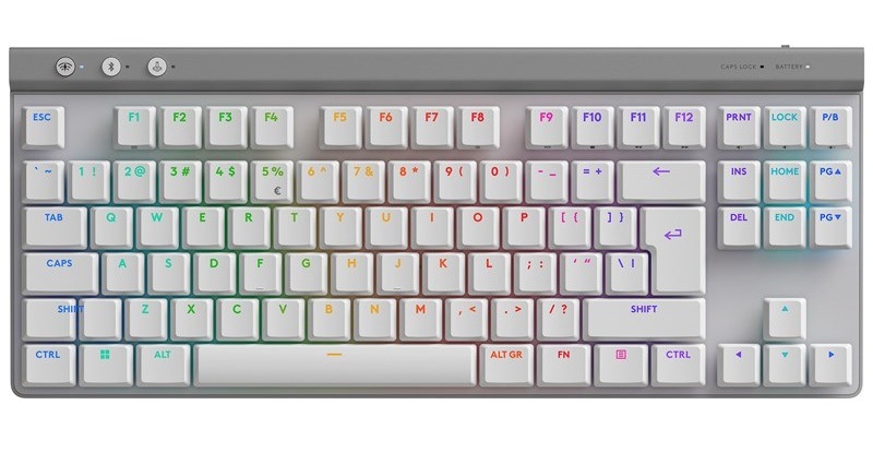 Klávesnica Logitech G515 TKL Lightspeed, US INT'L layout biela