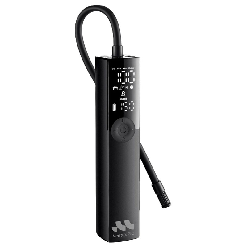 Kompresor Woowind Ventus Pro čierny Kompresor Woowind obsahuje integrované LED svetlo